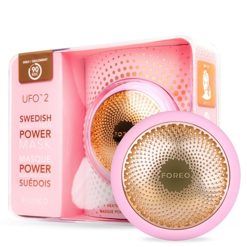FOREO UFO 2 Supercharged Face Mask - Warming - Face Moisturizer - Dark Spot & Acne Scar Treatment for Face - Anti Aging – Nourishing - Pearl Pink