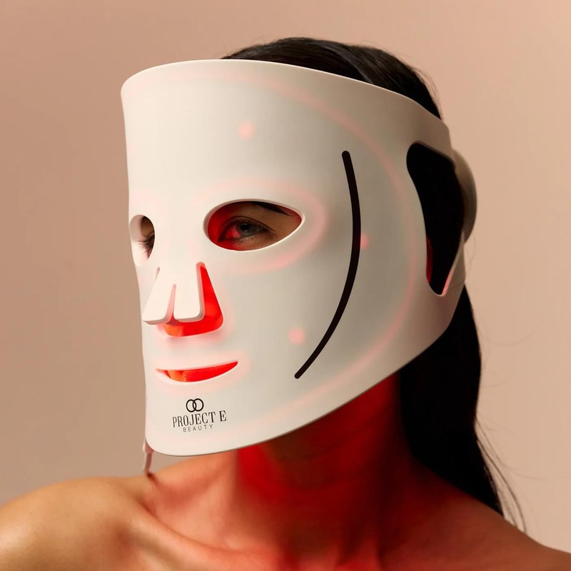 Project E Beauty LumaLux Face | Pro LED Light Therapy Mask 800 LEDs | 7 + 2 Colors 460nm ~1072nm | Red + Infrared + Deep Infrared High Power LED Face Mask (Lumalux Face)