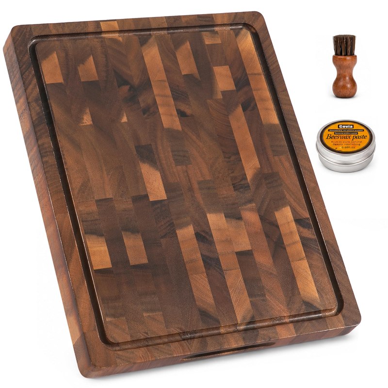 THETCHRY Walnut Cutting Boards for Kitchen Solid Wood End Grain 17"×13"×1"