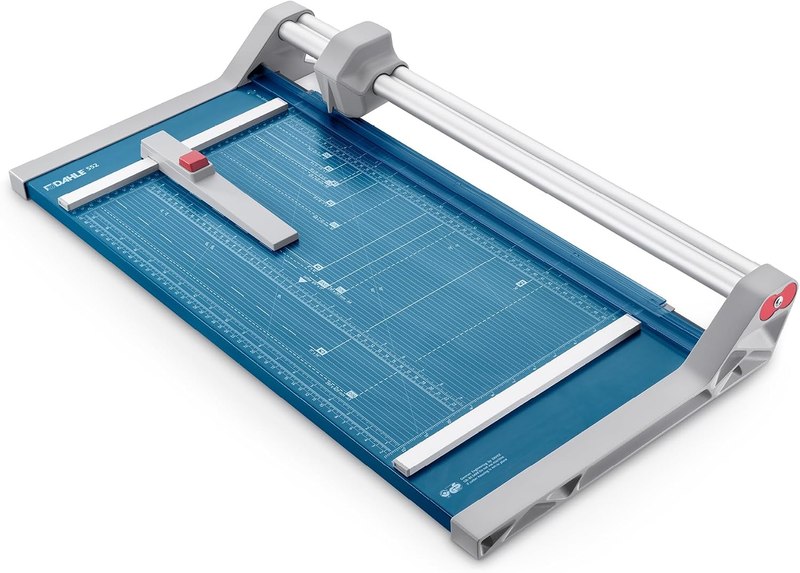 Dahle 552 Professional Rotary Trimmer, 20" Cut Length, 20 Sheet Capacity, Self-Sharpening, Dual Guide Bar, Automatic Clamp, German Engineered Paper Cutter