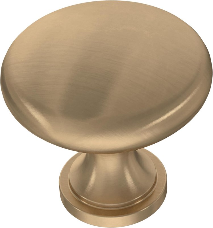 Franklin Brass Mushroom (5-Pack) Cabinet Knobs Champagne Bronze Drawer Knobs Kitchen Cabinet Knobs for Dresser Drawers Pulls and Knobs 1-3/16" Closet Door Knobs P42354Z-CZA-B