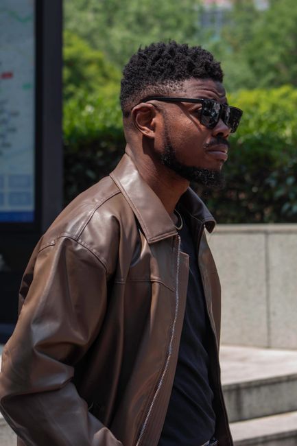 espresso brown leather jacket street style fall fashion