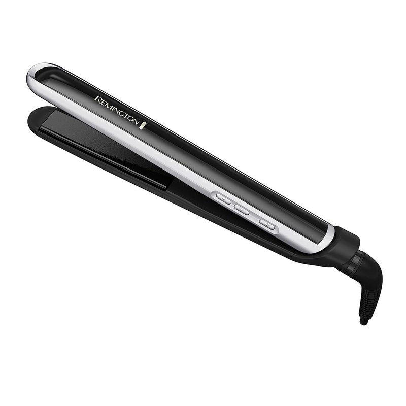 Remington Pearl Pro Ceramic Flat Iron, 1-Inch Floating Plates, Black/White | Salon-Quality 450°F Heat for Sleek Results, Pearl Ceramic Floating Plates in black and white, Auto Shut-Off for Safety