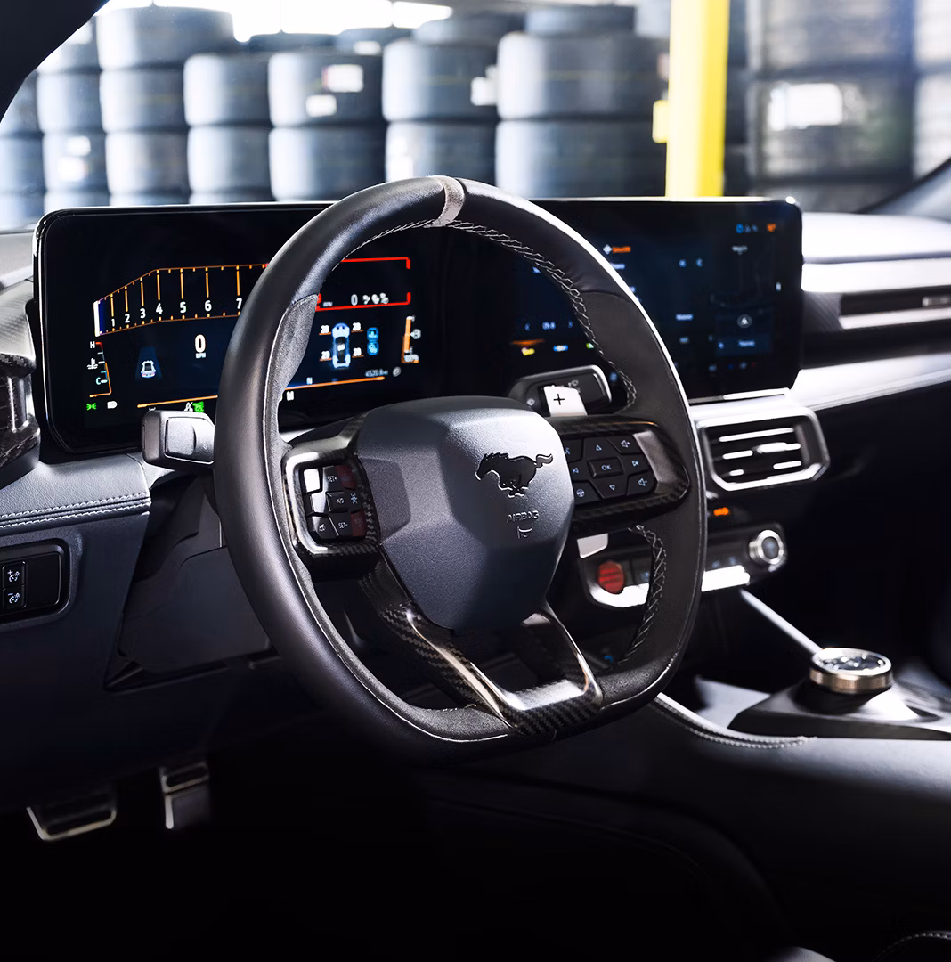 Ford Mustang GTD interior, seats and console
