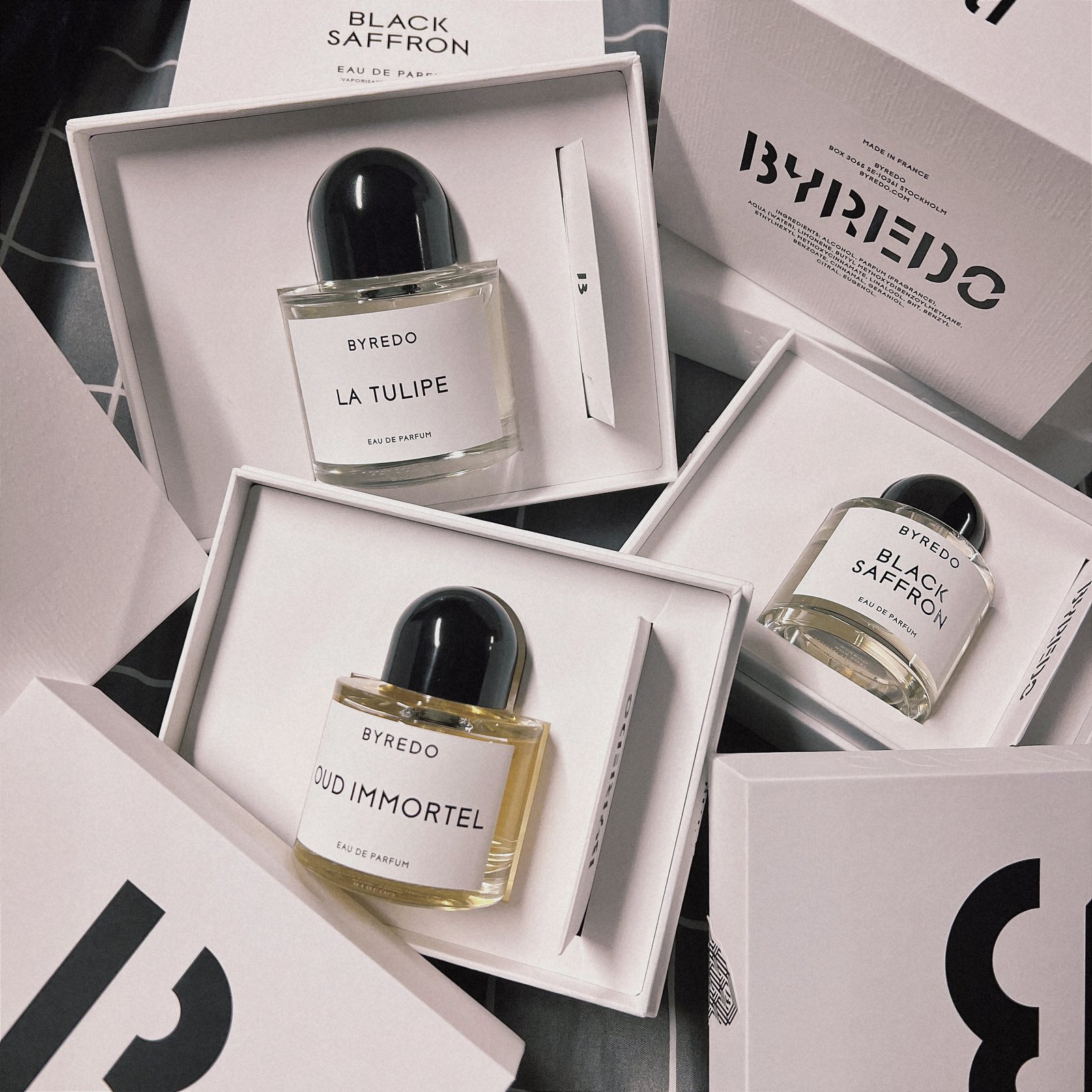 Byredo perfume bottle, a real product photograph.