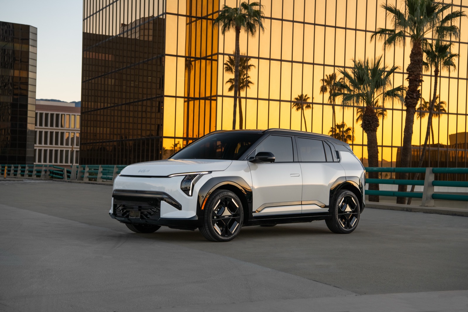 2027 Kia EV3 exterior, front three-quarter