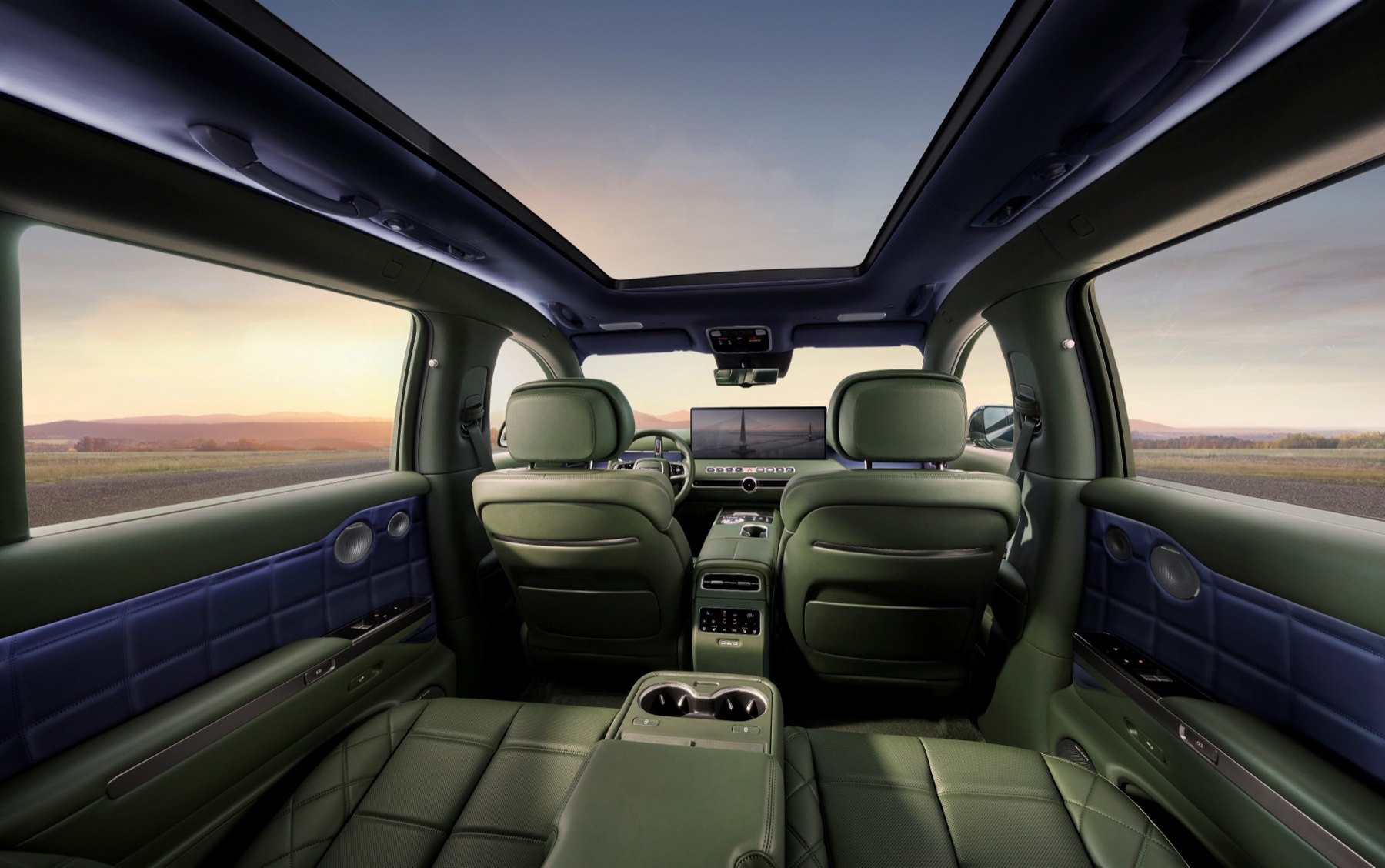 Genesis GV90 interior detail, official Genesis press photo