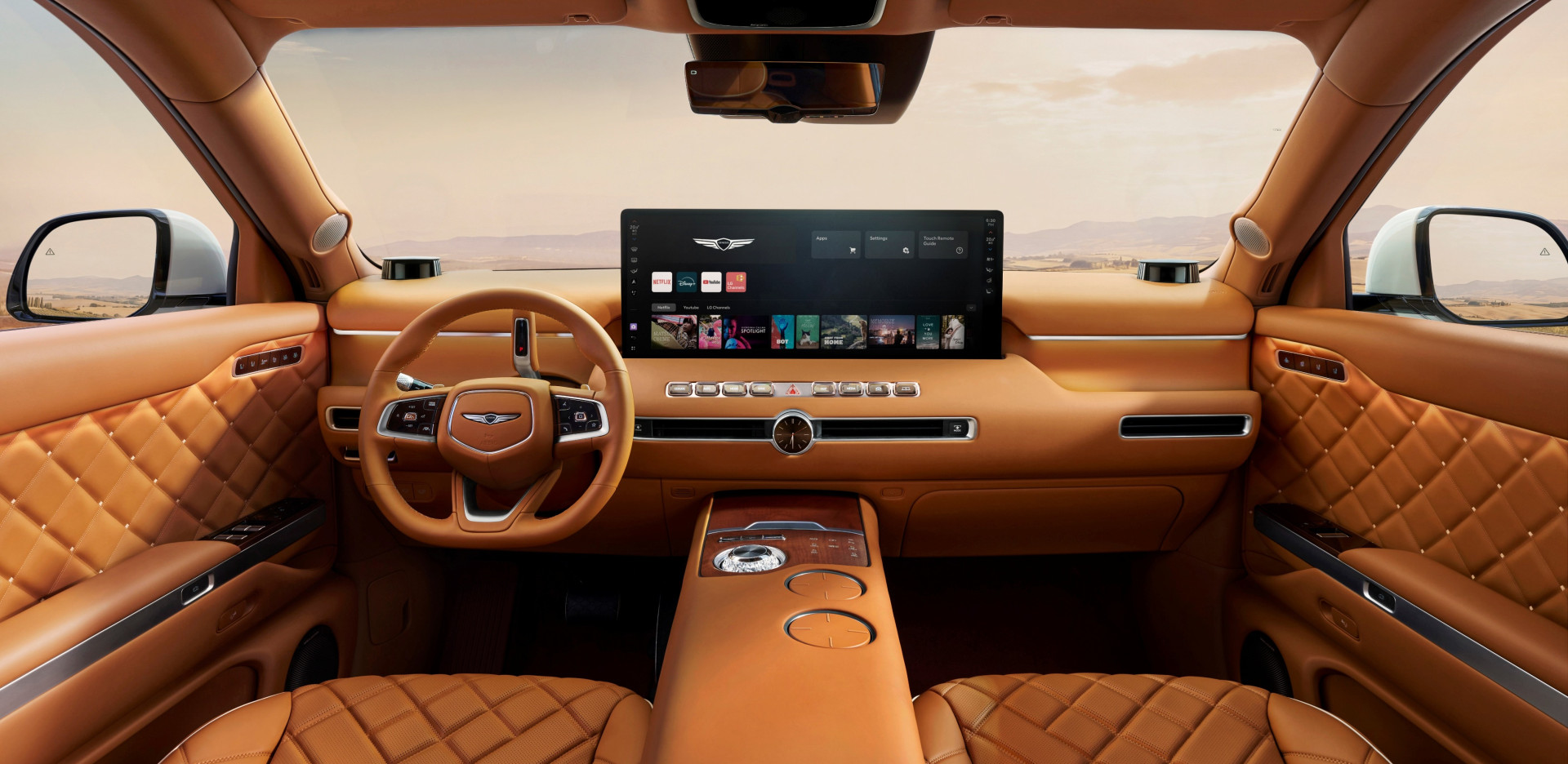 OLED display dashboard pop-up screen Genesis GV90