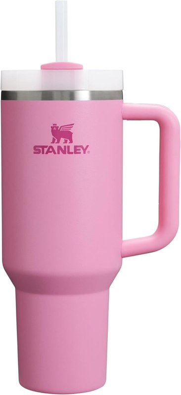 STANLEY Quencher H2.0 Flow State Tumbler, 40 oz, Peony | Handle and Straw | 3-Position Lid | Cup Holder Compatible for Travel | Insulated Stainless Steel Cup | BPA-Free