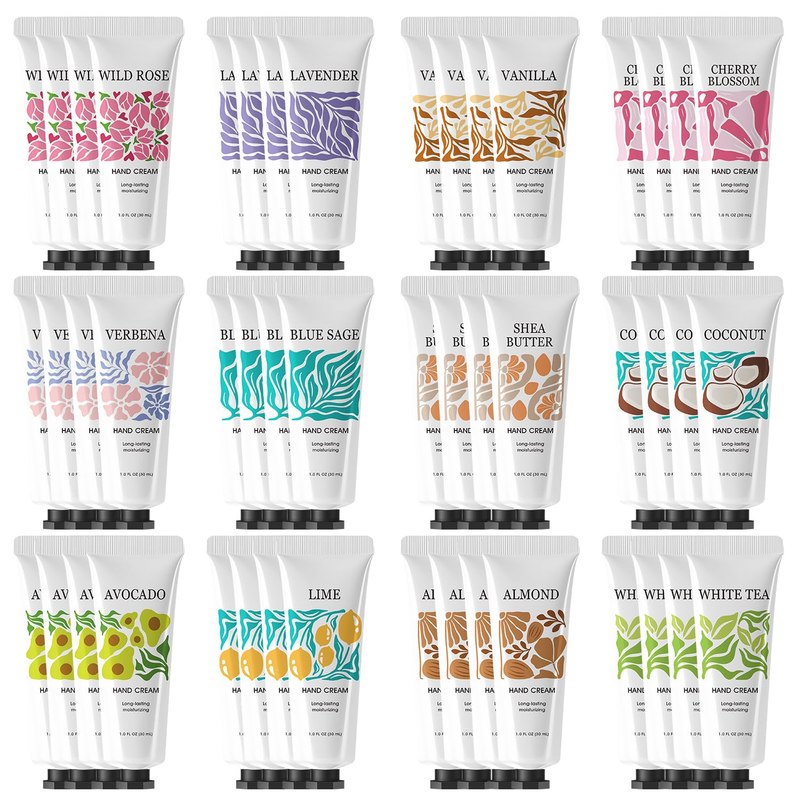 48 Pack Hand Cream Bulk Gifts for Women,Bridesmaid Gifts Bachelorette Party Favors Adults,Teacher Appreciation Gifts Employee,Thank You Gifts,Hand Lotion Travel Size Hand Cream for Dry Cracked Hands