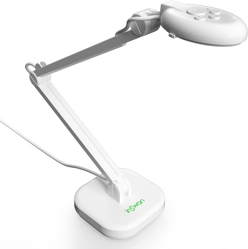 INS-2 UHD 4K 13MP Document Camera, Built-in LED, Mic, A3 Capture | Dual Auto‑Focus, Plug & Play, Compatible with Mac, Windows, Chromebook, Ideal for large documents, artworks, big classrooms