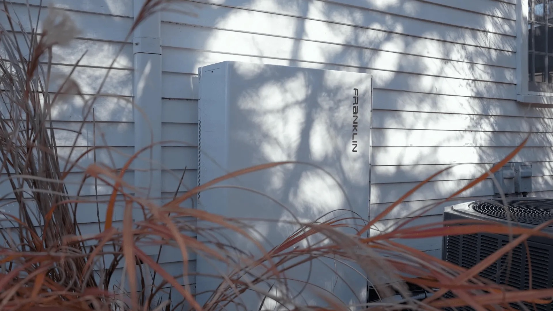 FranklinWH battery unit installed outside a home.