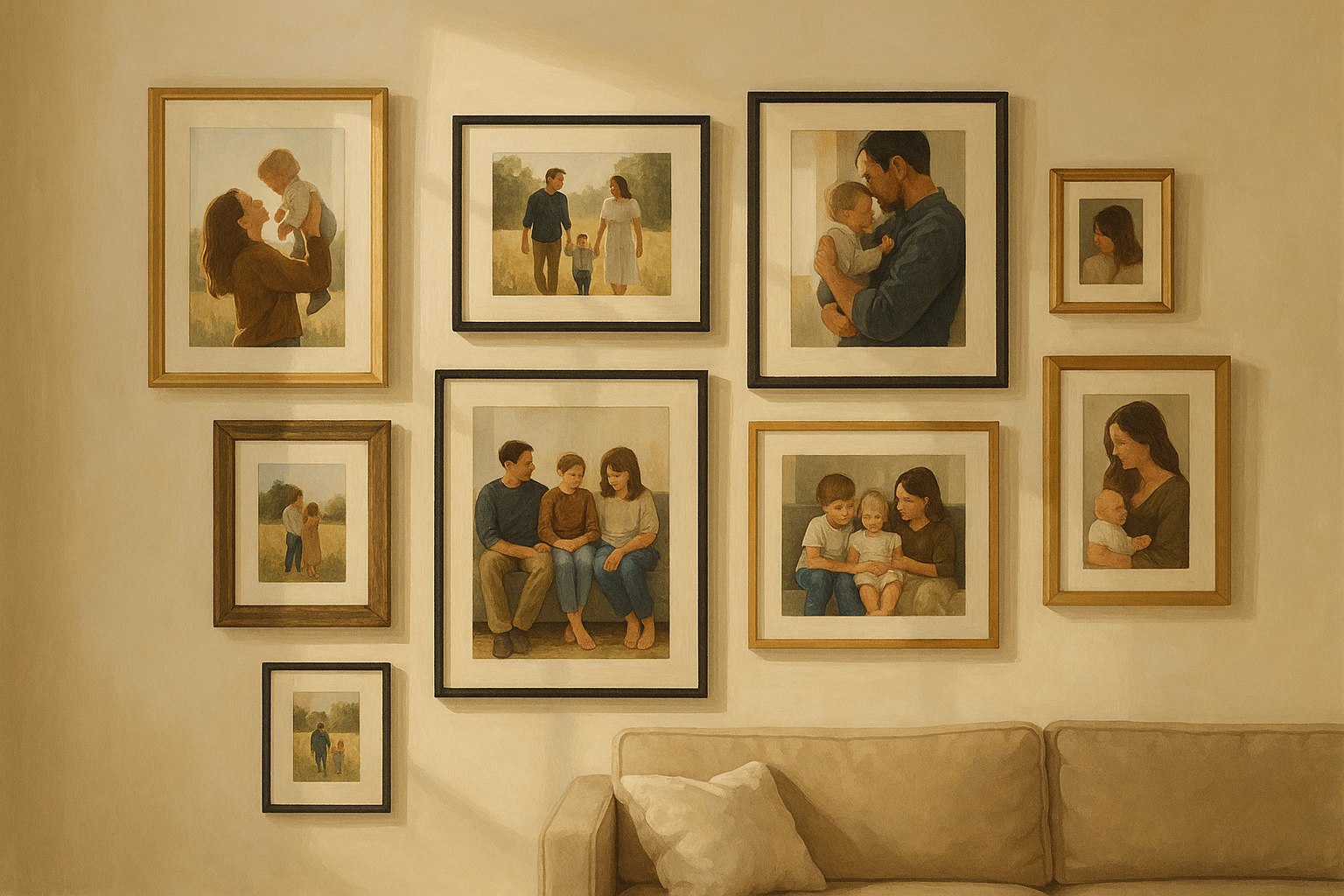 How to Arrange a Family Photo Wall That Feels Collected Instead of Crowded