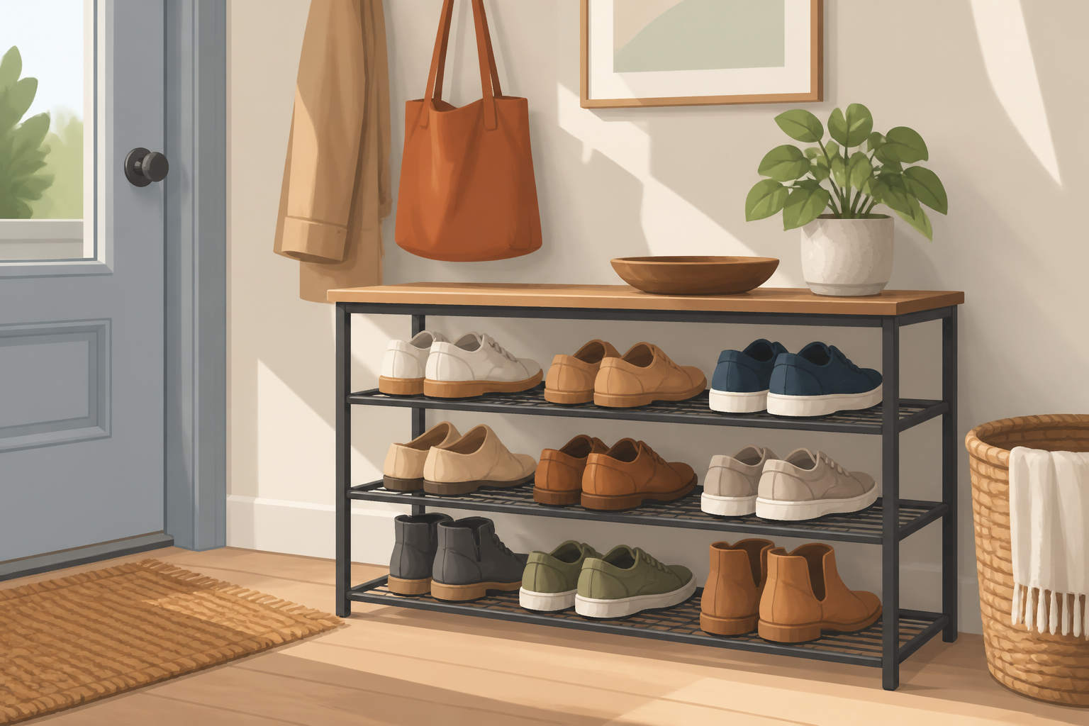 entryway shoe rack