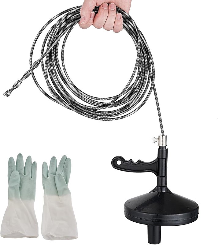 Drain Auger Plumbing Snake, 25 ft