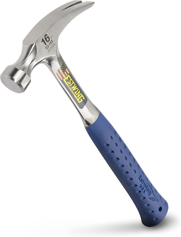 ESTWING Rip Hammer, 16oz Smooth Face, Shock Reduction Grip, E3-16S | Made in USA, Rip Claw