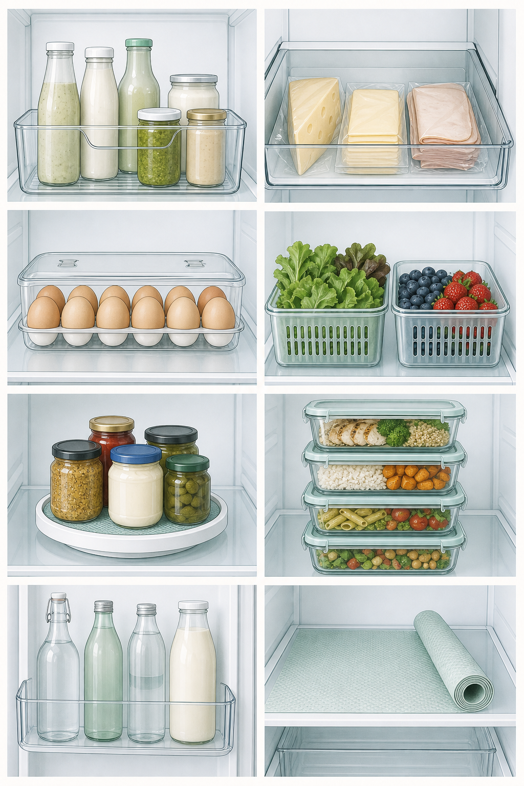 All eight fridge zones shown together on one board.
