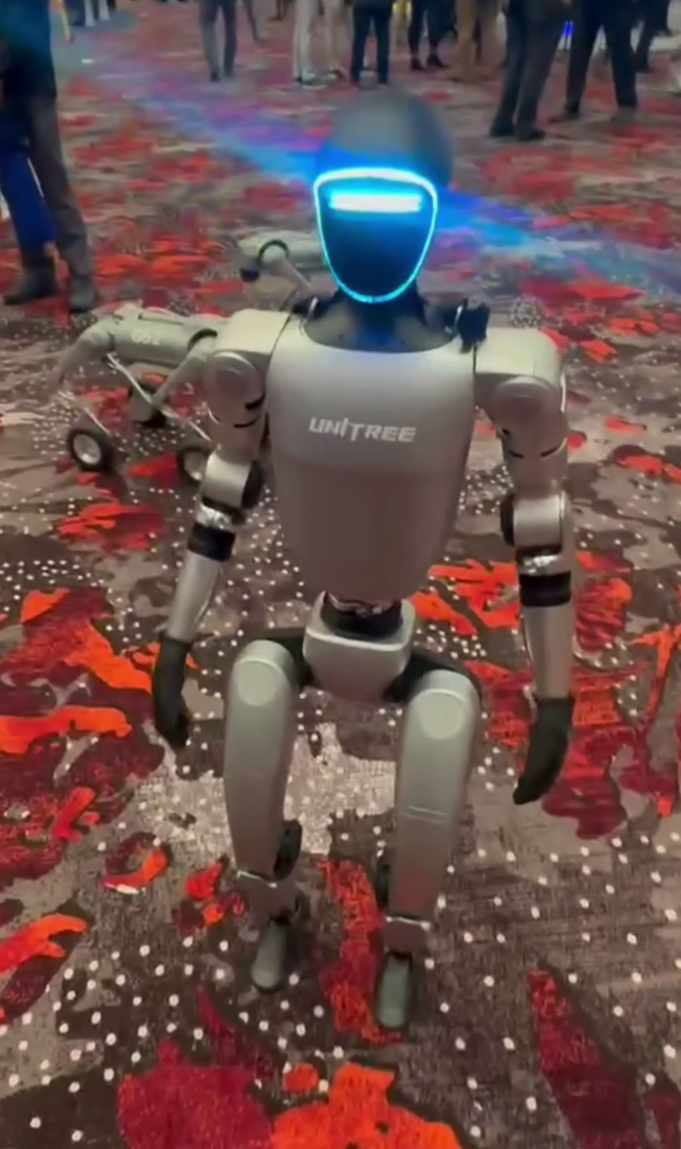 Unitree G1 humanoid robot, real photograph.