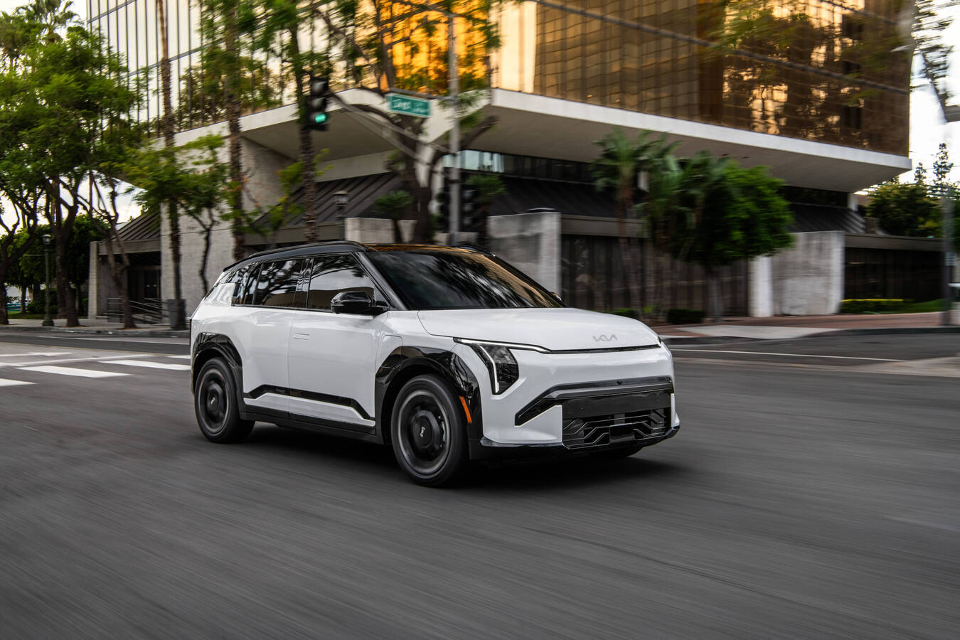 2027 Kia EV3, official Kia press photography, driving shot 6.