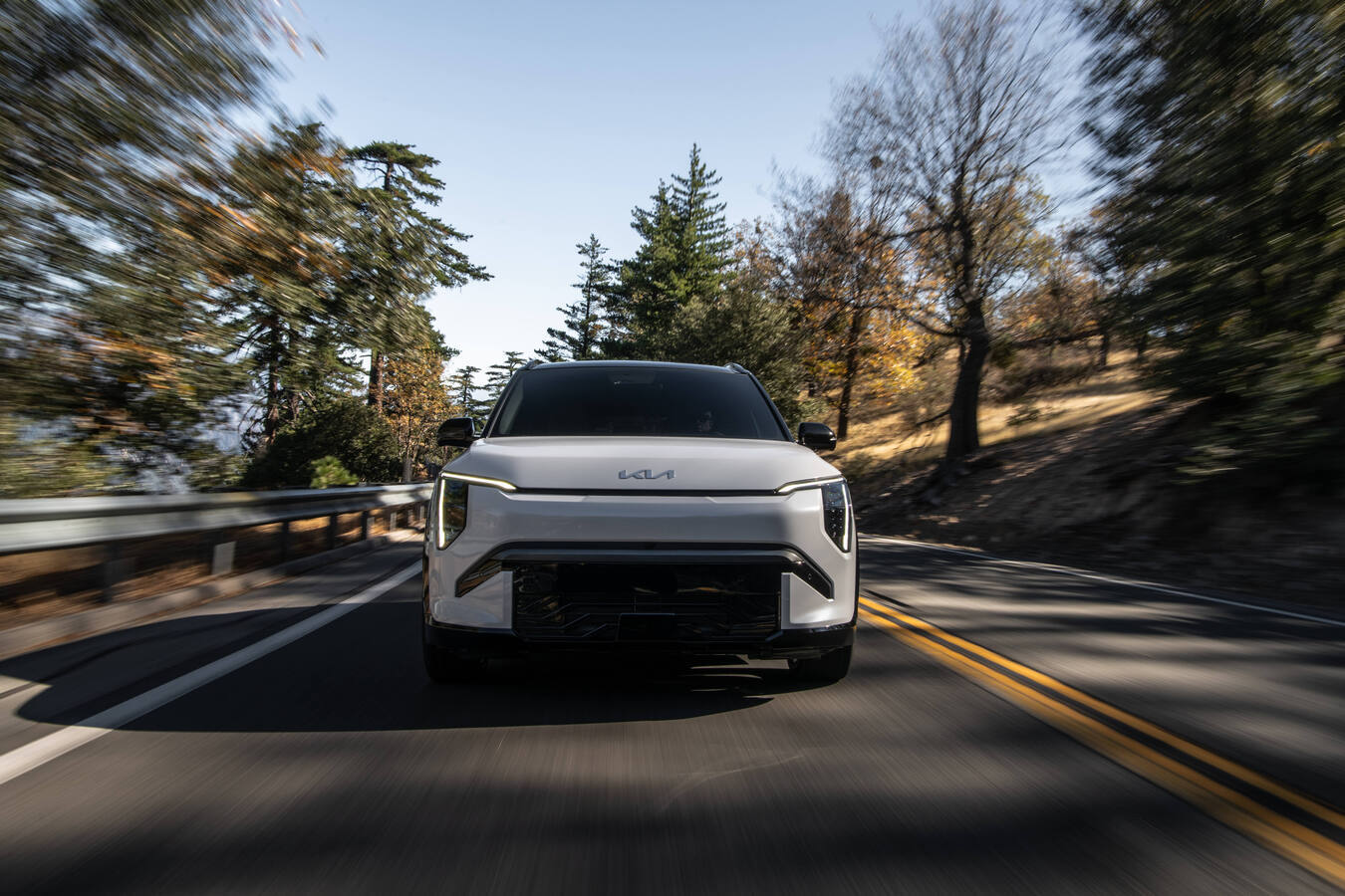 2027 Kia EV3, official Kia press photography, driving shot 7.