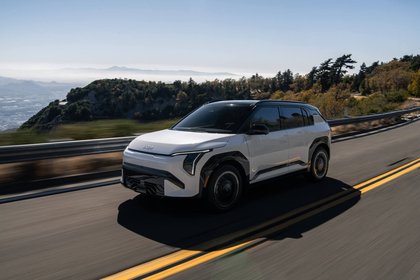 2027 Kia EV3, official Kia press photography, driving shot 8.