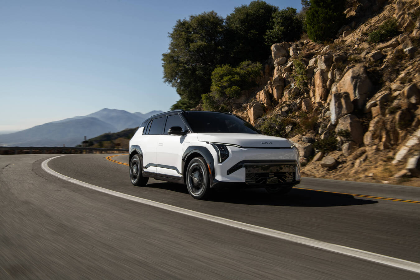 2027 Kia EV3, official Kia press photography, driving shot 10.