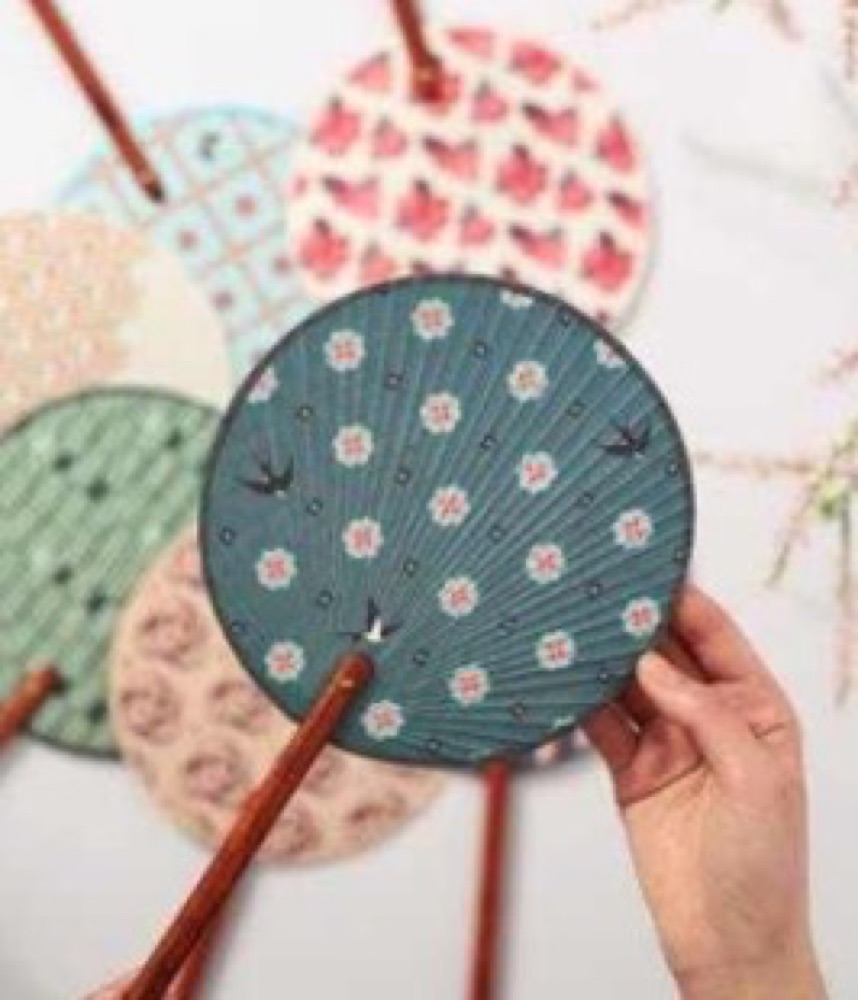 Korea's Gyeol Collection folding fans, various traditional patterns, real product photo.