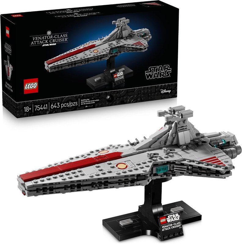 LEGO Star Wars Venator-Class Attack Cruiser Building Set for Adults, Men & Women, Ages 18+ - Movie Collectible & Room Decor for Office, Bedroom, or Book Shelf - Gift Idea for Birthdays - 75441