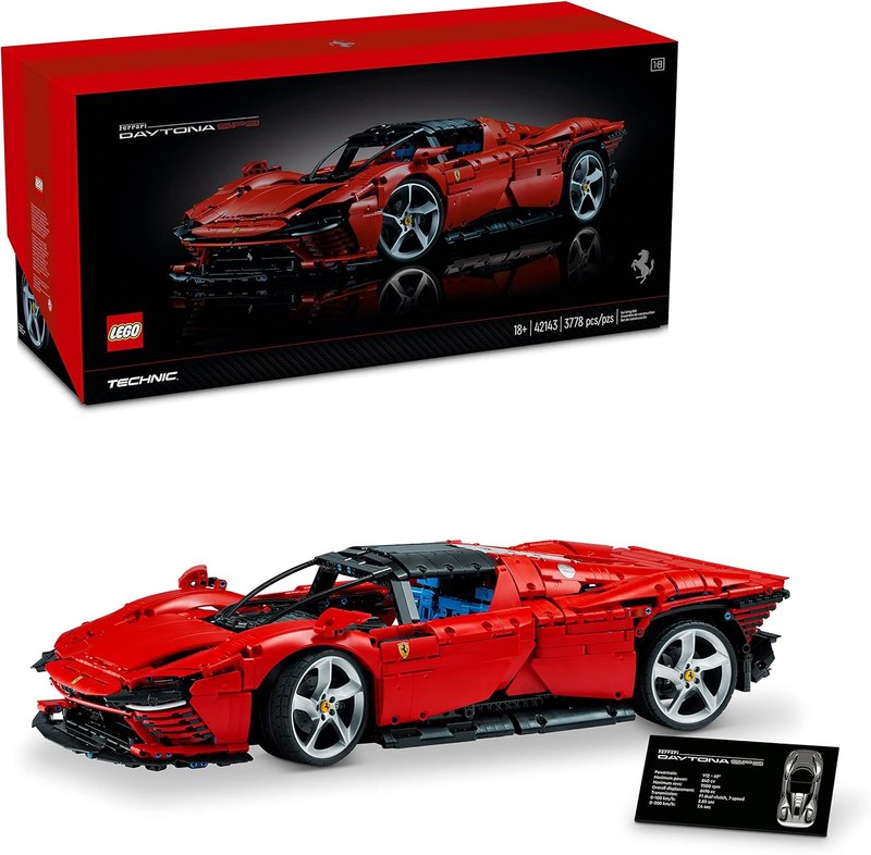 LEGO Technic Ferrari Daytona SP3 42143, Race Car Model Building Kit, 1:8 Scale Advanced Co