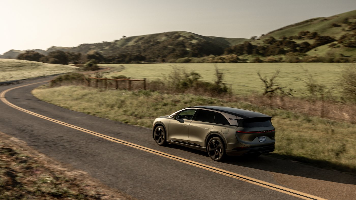 Lucid Gravity electric SUV, official press photograph.