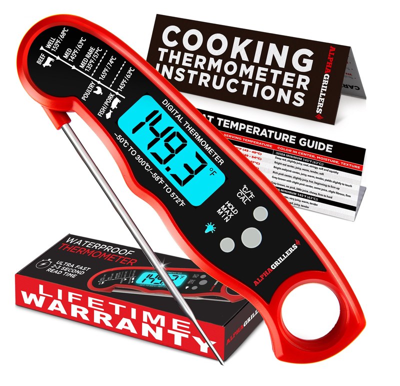 Alpha Grillers Instant Read Meat Thermometer Digital, Cooking, Food, Grill