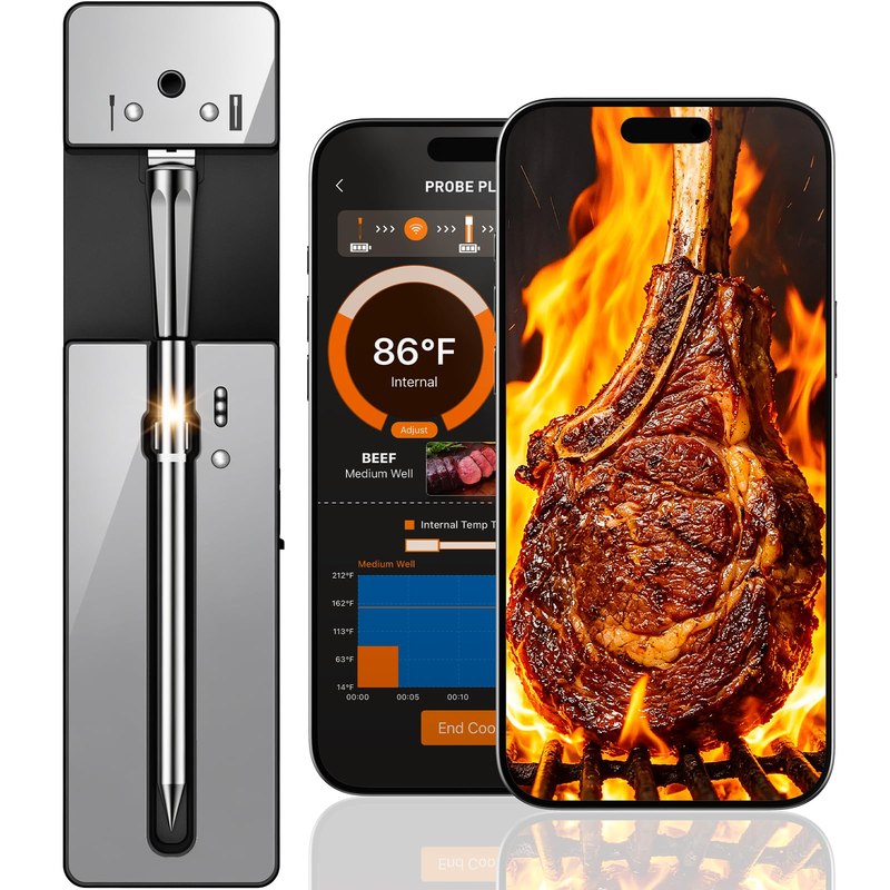 Bluetooth Wireless Meat Thermometer Digital, 0.5S Instant Read