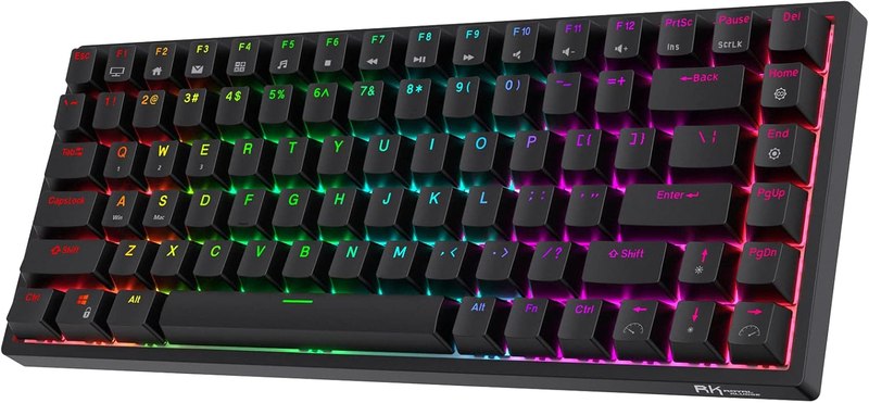 RK ROYAL KLUDGE RK84 Wireless RGB 75% Hot Swappable Mechanical Keyboard | 84 Keys Wireless Gaming Keyboard w/High-Capacity Battery, Triple Mode BT5.0/2.4G/USB-C, RK Custom Switch, Pro Driver Support
