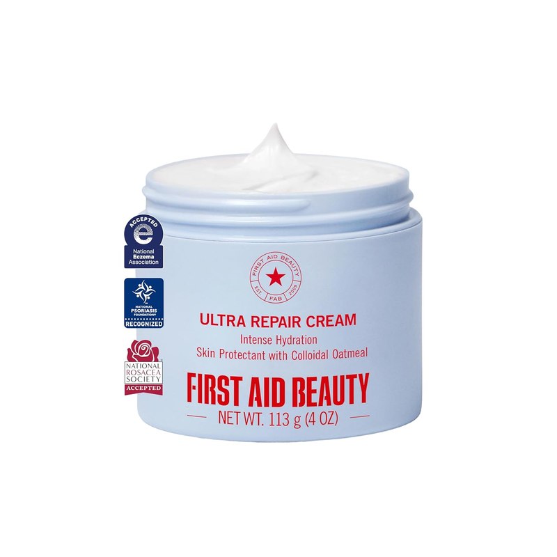 First Aid Beauty Ultra Repair Cream, Intense Hydration - Clinically Tested Face & Body Moisturizer with Colloidal Oatmeal - Supports Eczema & Dry Skin Barrier Repair - Fragrance Free