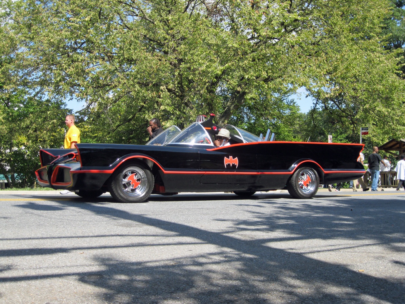 A 1966 Batmobile replica, real photograph.