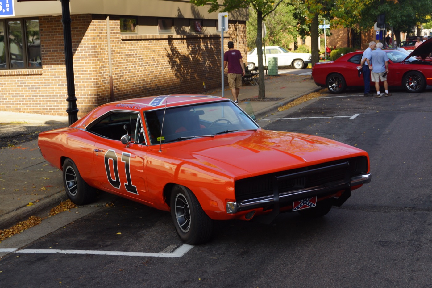 A 1969 Dodge Charger SE, Dukes of Hazzard General Lee tribute, real photograph.