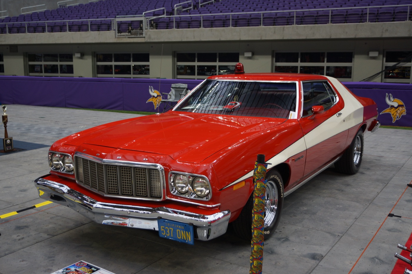 A 1976 Ford Torino Starsky and Hutch edition, real photograph.
