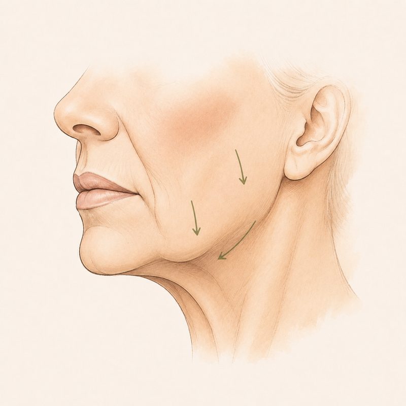 Skin Laxity — less support, more sag