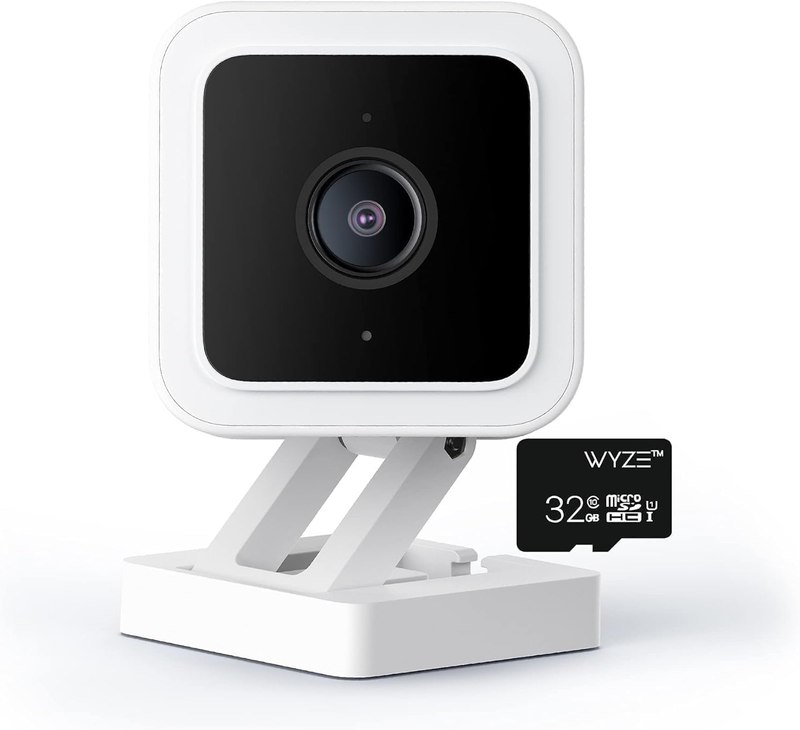 Wyze Lifestyle Cam V3 Smart Security Camera with 32GB SD Card | Indoor Outdoor IP65 Color Night Vision 32GB SD Card Included ALEXA GOOGLE Compatible