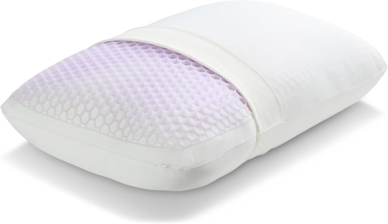 Purple GridCloud Pillow, Standard Size, Cooling Plush Neck Pillow | for Side and Combination Sleepers, Soft Support Feel, GelFlex Grid and Down-Alternative Fill for Pressure-Relieving Support