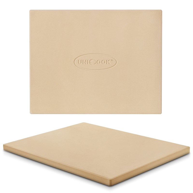 Unicook 15 x 12 Inch Rectangular Pizza Stone for Oven and Grill, 6.8 Lbs