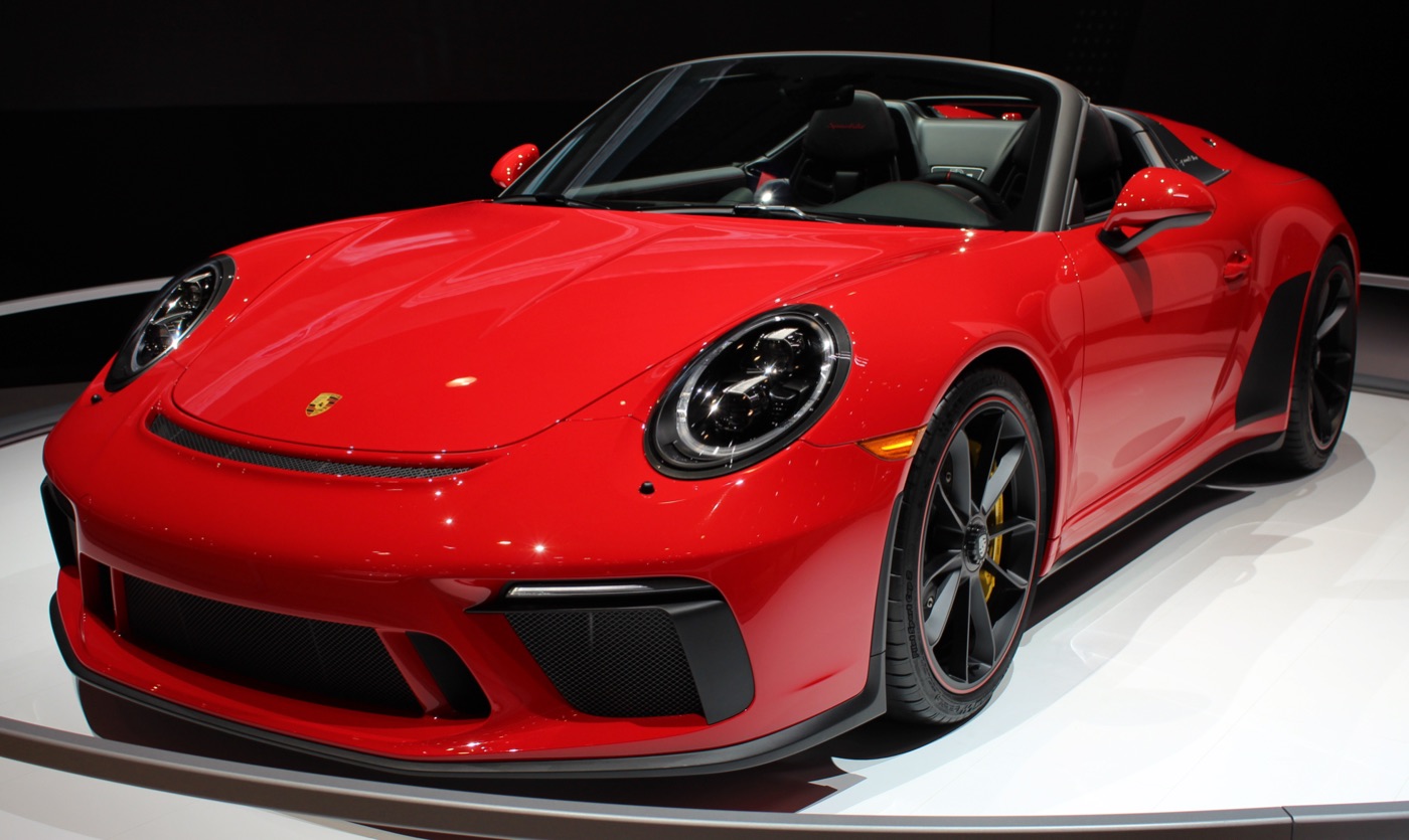 Porsche 991 Speedster, 2019, New York International Auto Show, real photograph, Wikimedia Commons.