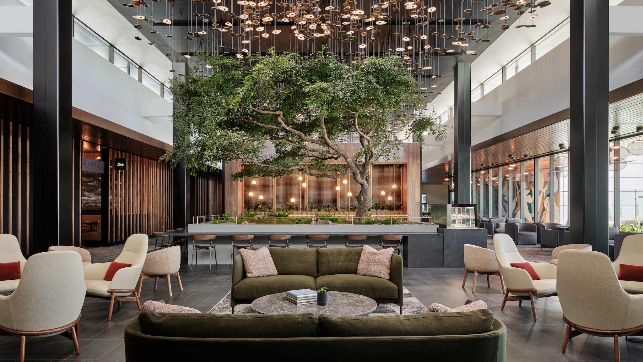 Amex Global Lounge Collection interior, official photo