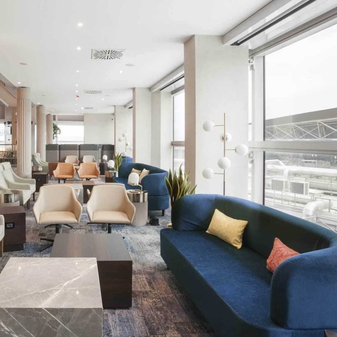 Hotel lobby interior, Capital One official photo