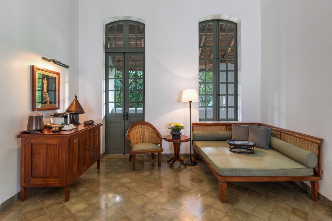 Hotel lobby lounge, a real photograph