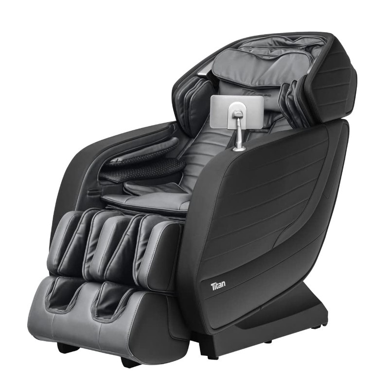 Titan Jupiter LE Premium 3D Massage Chair with 80 Air Cells and L-Track Massage. Advanced 3D Roller Massage with Intelligent Voice Recognition (Black)