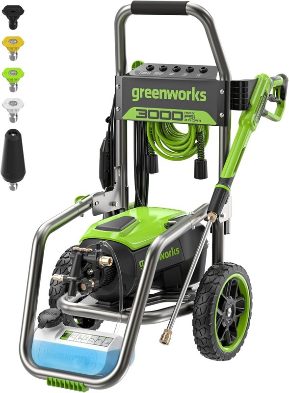 Greenworks 3000 PSI (2.0 GPM Max) Brushless Electric Pressure Washer