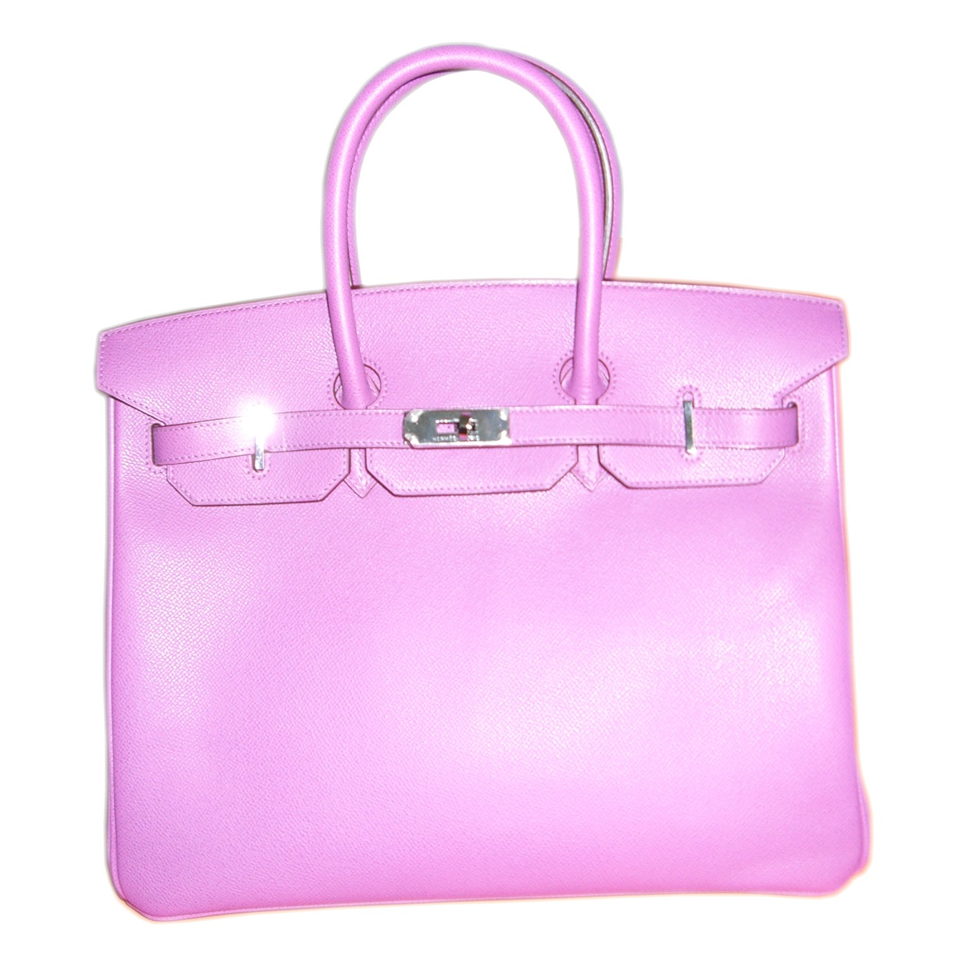 An Hermès Birkin bag with no exterior logo.