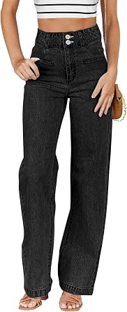 Sidefeel High-Waisted Straight-Leg Jeans