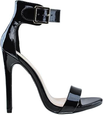 High Stiletto Heel Dress Sandal with Ankle Strap